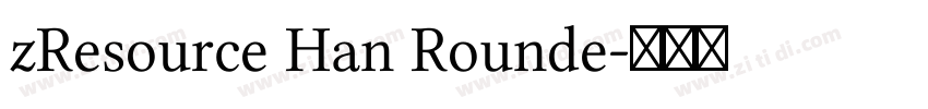 zResource Han Rounde字体转换